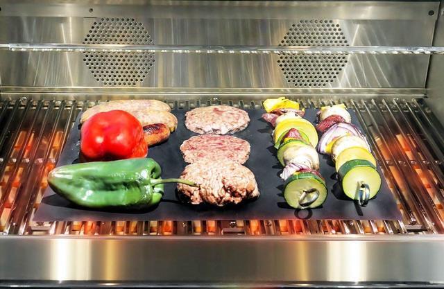 Alt view image 4 of 7 - BBQ Grill Sheets Mat ,100% Non Stick Safe ,Extra Thick,Reusable and Dishwasher safe, 3 piece of (13"x15.75")