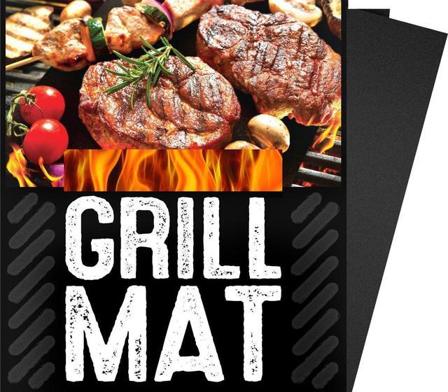 Main image of BBQ Grill Sheets Mat ,100% Non Stick Safe ,Extra Thick,Reusable and Dishwasher safe, 3 piece of (13"x15.75")