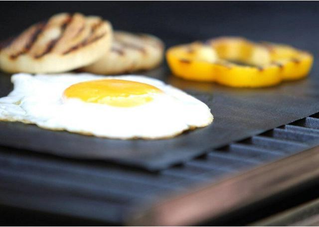 Alt view image 7 of 7 - BBQ Grill Sheets Mat ,100% Non Stick Safe ,Extra Thick,Reusable and Dishwasher safe, 3 piece of (13"x15.75")