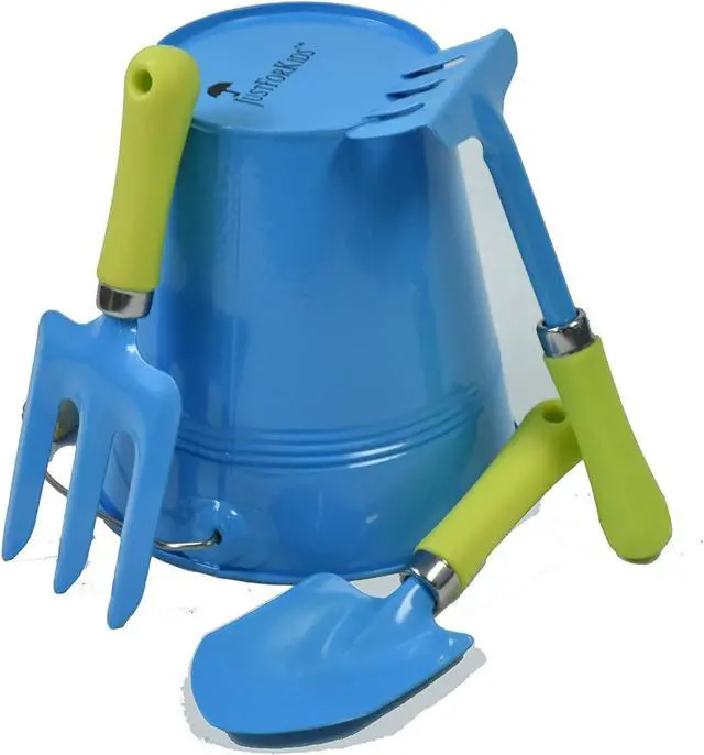 Alt view image 3 of 4 - G & F Products 10051 JustForKids Kids Water Pail with Garden Tools Set, Blue,4 pieces