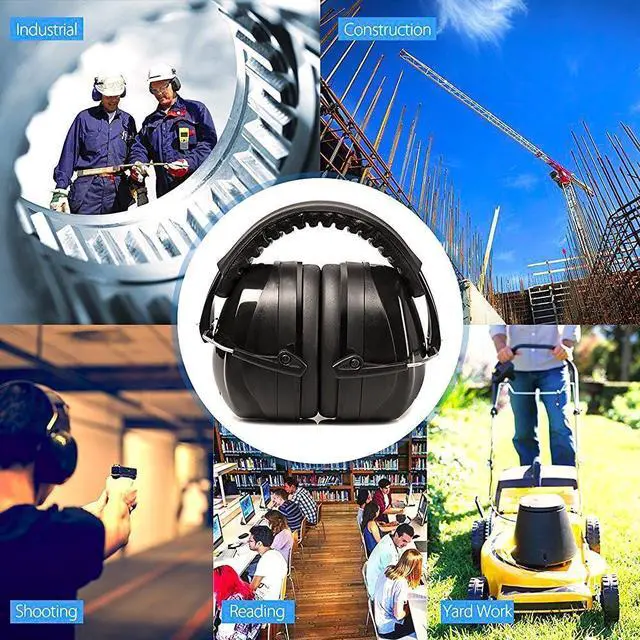 Alt view image 2 of 5 - G & F Products NRR 26dB up to 41dB Highest NRR Safety Muffs-Professional Defenders Adjustable Headband Ear Protection, Shooting Hearing Protector Earmuffs Fits Adults To Kids, Blue
