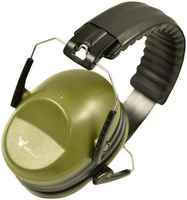 Alt view image 4 of 5 - Earmuff hearing protection with low profile passive folding design 26dB NRR and reduces up to 125dB , Army Green