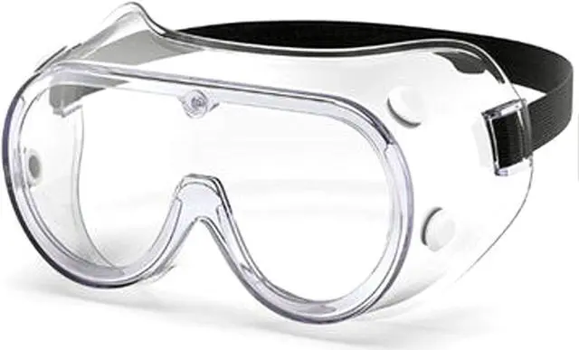 Main image of Protective Safety Goggles, Clear Lens & Anti Fog, Adjustable Head Belt Lightweight & Durable, 1 Pack 2 Boxes