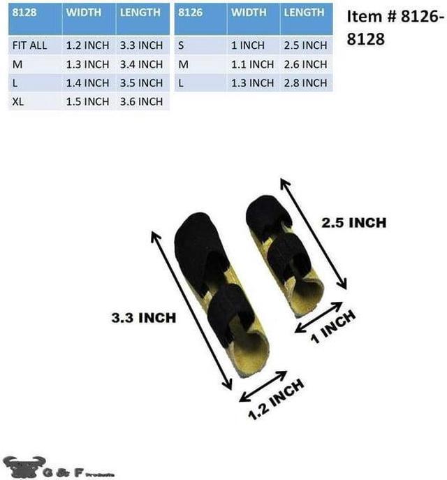 Alt view image 4 of 5 - G & F Finger Guard and Thumb Guard made of Leather 1 piece Large