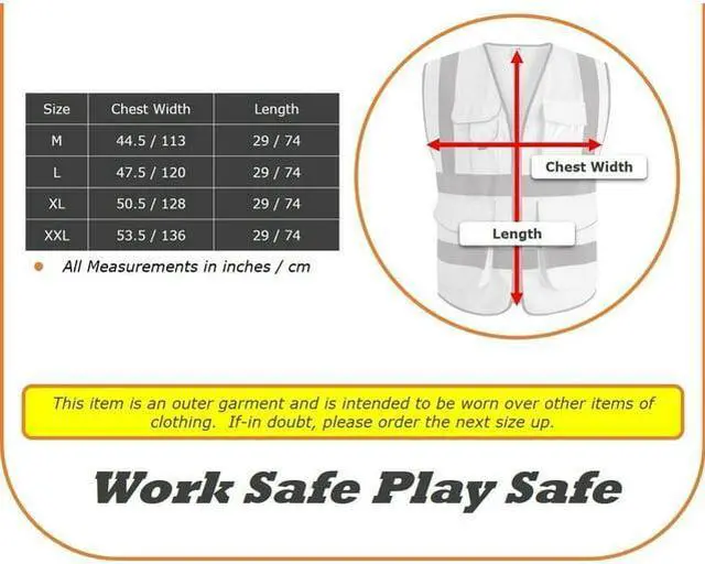 Alt view image 5 of 6 - G & F Products Reflective Vest Safety Vest High Visibility with reflective strips multi-pockets ANSI Class 2 standard, Neon Green X-Large