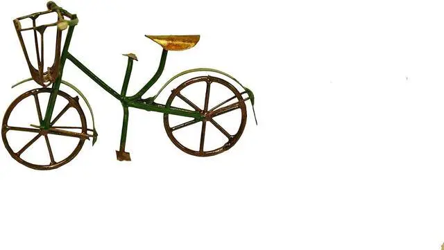 Alt view image 3 of 6 - G & F Products 10022GR MiniGarden Fairy Garden Miniature Green Mini Bicycle Outdoor Statue, 3" Wide x 2" High
