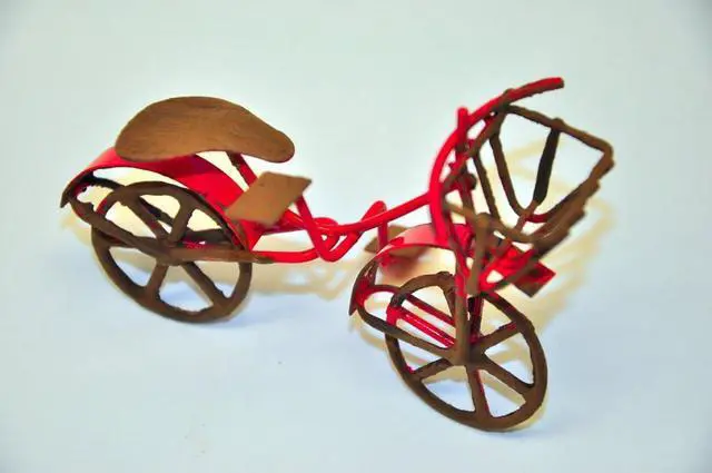 Alt view image 4 of 5 - G & F Products MiniGardenn 10022 Fairy Garden Miniature Mini Bicycle, Red