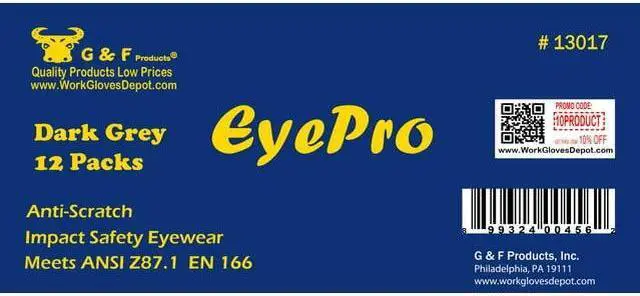 Alt view image 4 of 7 - EyePRO 6pack Safety Glasses, safety goggles, Scratch, Impact, and Ballistic Resistant