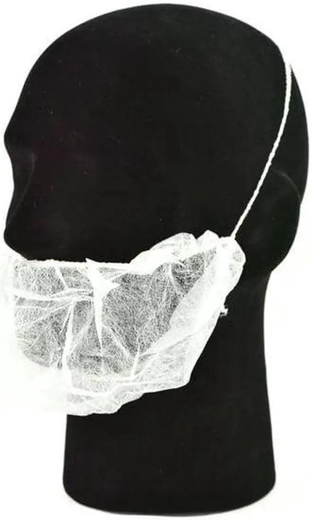Main image of G & F Disposable Beard Nets Spun-Bonded Polypropylene, Breathable and Soft, 100 Pack