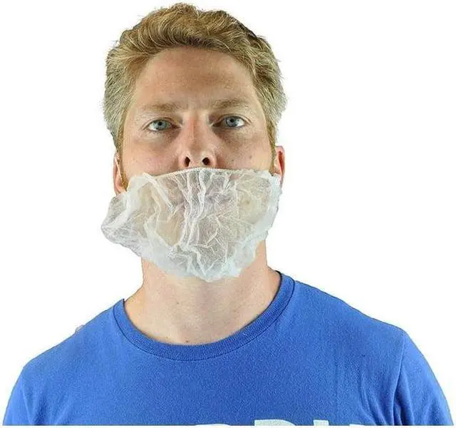 Alt view image 6 of 6 - G & F Disposable Beard Nets Spun-Bonded Polypropylene, Breathable and Soft, 100 Pack