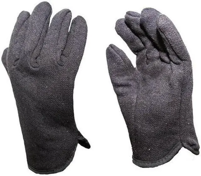 Alt view image 5 of 5 - G & F Jersey Winter Gloves, Brown with Red Fleece Lining, Unisex, Large, 12 Pairs