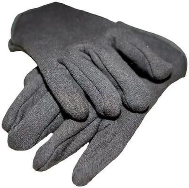 Alt view image 2 of 5 - G & F Jersey Winter Gloves, Brown with Red Fleece Lining, Unisex, Large, 12 Pairs