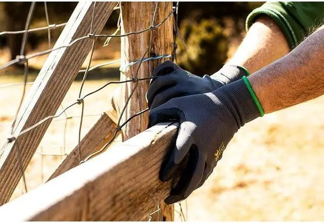 Alt view image 5 of 7 - G & F Products Knit Nylon Gloves 1519 Micro Form Nitrile Grip, 12 Pair, Size Medium