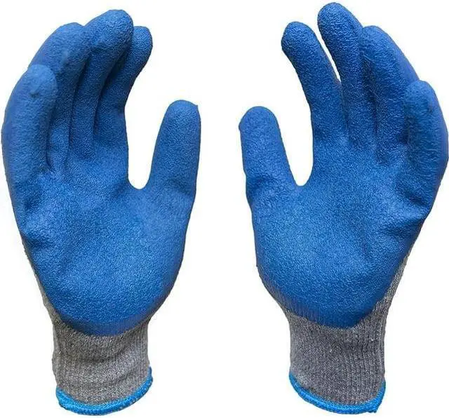 Alt view image 2 of 7 - G & F Knit Work Gloves 3100XL-DZ, Textured Rubber Latex Coated, 12 Pairs, Men's Size x-Large