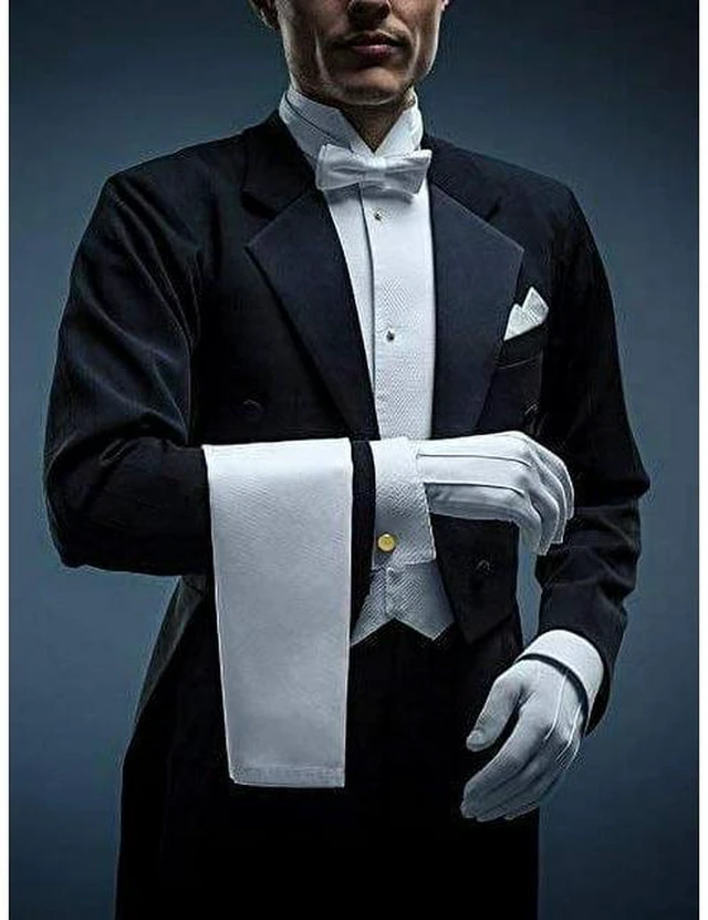 Alt view image 5 of 7 - G & F Dress Gloves 100% Premium White Cotton Band Parade Gloves, 12 Pair(24 Gloves), Size x-Large