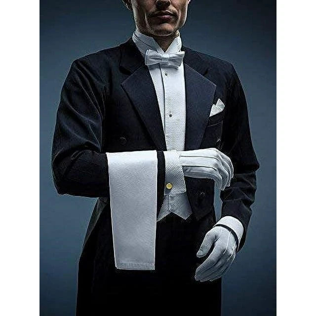 Alt view image 3 of 7 - G & F Dress Gloves 100% Premium White Cotton Band Parade Gloves, 12 Pair(24 Gloves), Size x-Large