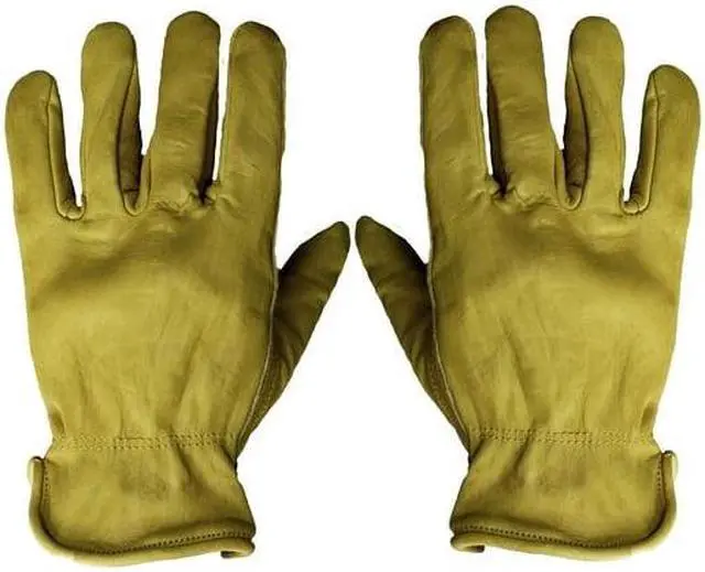 Alt view image 7 of 7 - G & F Cowhide Leather Gloves 6203, Reinforced Patch Palm, Garden Work, Unisex Size m, 3 Pairs X-Large