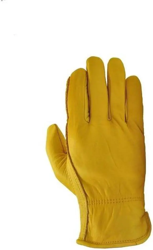 Alt view image 4 of 7 - G & F Cowhide Leather Gloves 6203, Reinforced Patch Palm, Garden Work, Unisex Size m, 3 Pairs X-Large
