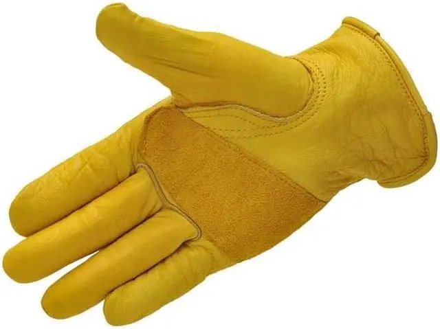 Alt view image 5 of 7 - G & F Cowhide Leather Gloves 6203, Reinforced Patch Palm, Garden Work, Unisex Size m, 3 Pairs X-Large
