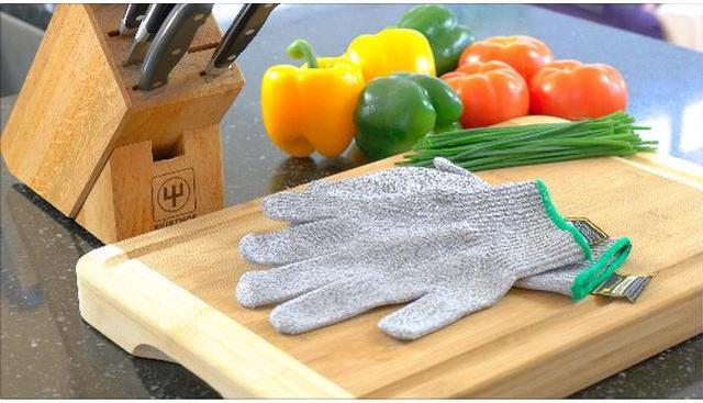 Alt view image 6 of 6 - G & F 57100L CUT Shield Classic level 5 Cut Resistant Gloves for Kitchen, Food Grade Cut Resistant Gloves, X-Large.,