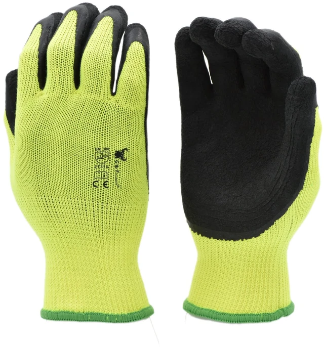 Alt view image 7 of 7 - G & F Products 1516 High Visibility Gardening Gloves, Recycled Cotton/Poly Shell, Micro-Foam Nitrile Coated Palm, Breathable Work Gloves for Yard Work, Weeding, Pruning, Medium, Green, 6 Pairs