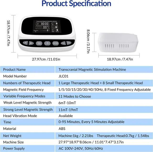 Alt view image 7 of 14 - ZJKC TMS for Schizophrenia Behavior Therapy Natural Remedies for Depression Anxiety Regulate Emotions Stimulate Brain Neurons