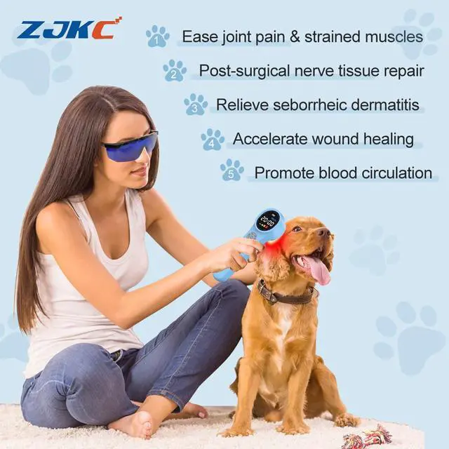 Alt view image 5 of 7 - ZJKC Cool Laser Treatment 660Nm 810Nm 980Nm Laser Therapy Device For Diminish Inflammation Pain Relief Speed Up Wound Healing Blue