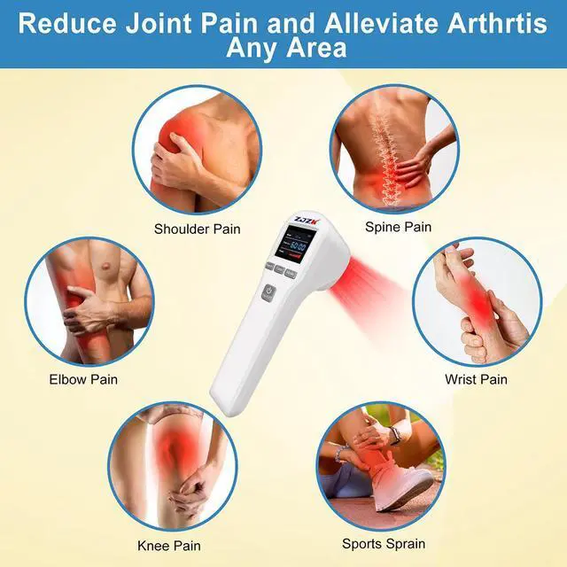 Alt view image 5 of 7 - ZJZK Cold Laser Chiropractor Laser Treatment Near Me 808Nm 650Nm For Cervical Spondylosis Rheumatoid Arthritis Home Portable