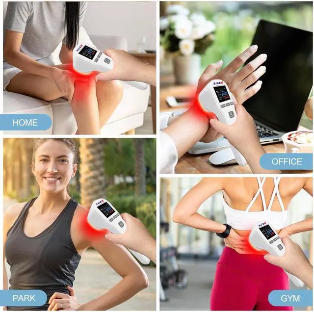 Alt view image 5 of 7 - ZJZK Cold Laser Therapy 4X808nm 16X650nm Chiropractors Using Laser Therapy Near Me Improve Blood Circulation For People Or Pet