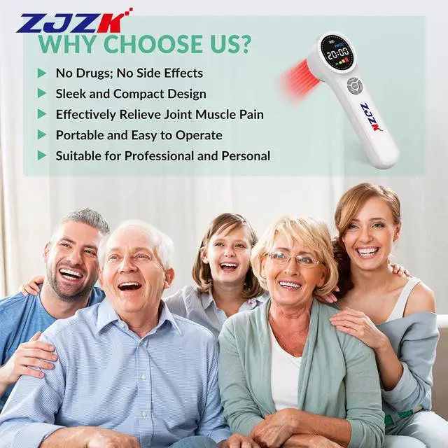 Alt view image 8 of 7 - ZJZK lllt Cold Laser Therapy Laser For Muscle Pain 660nm 810nm 980nm For Acute And Chronic Pain And Arthritis Home Portable