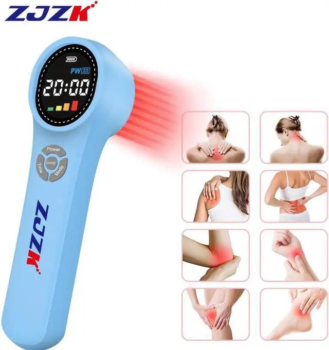 Main image of ZJZK lllt Cold Laser Therapy Laser For Muscle Pain 660nm 810nm 980nm For Acute And Chronic Pain And Arthritis Home Portable Blue