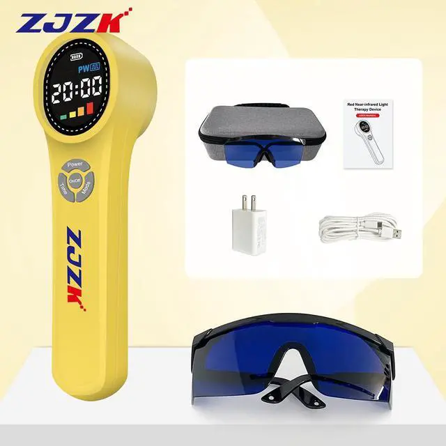 Alt view image 7 of 7 - ZJZK Low Level Laser Light Therapy 660nm 810nm 980nm Cold Laser Therapy For Back Pain  Tendinitis Neuralgia  Tenosynovitis Yellow