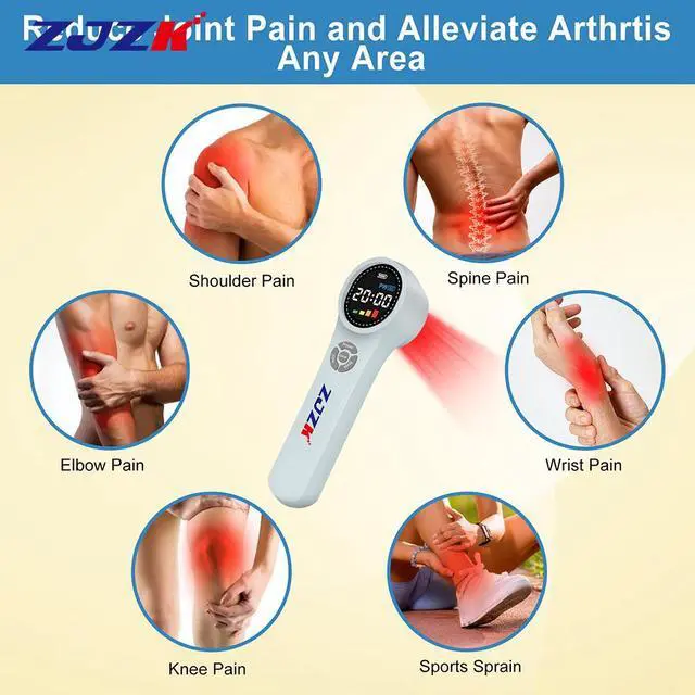 Alt view image 5 of 7 - ZJZK Low Level Laser Light Therapy 660nm 810nm 980nm Cold Laser Therapy For Back Pain  Tendinitis Neuralgia  Tenosynovitis Grey