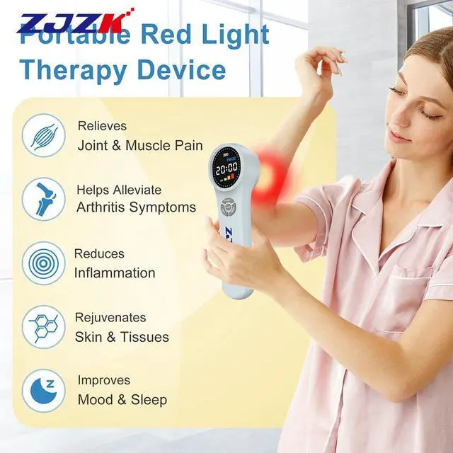 Alt view image 6 of 7 - ZJZK Low Level Laser Light Therapy 660nm 810nm 980nm Cold Laser Therapy For Back Pain  Tendinitis Neuralgia  Tenosynovitis Grey