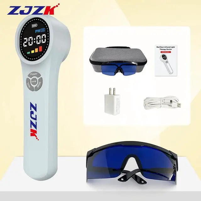 Alt view image 7 of 7 - ZJZK Low Level Laser Light Therapy 660nm 810nm 980nm Cold Laser Therapy For Back Pain  Tendinitis Neuralgia  Tenosynovitis Grey
