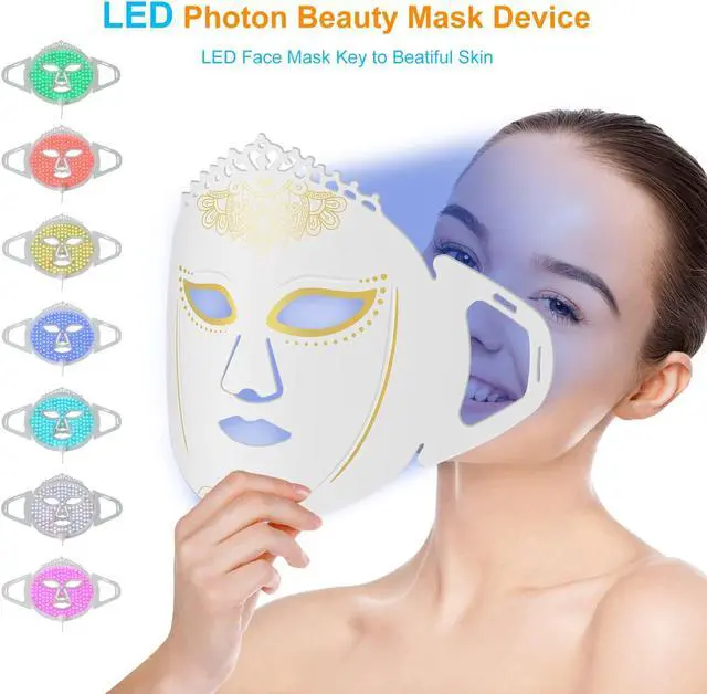 Main image of ZJZK Best At Home Red Light Therapy 7 Color Led Light Therapy Face Mask Beauty Facial Mask For Skin Rejuvenation Skin Repair