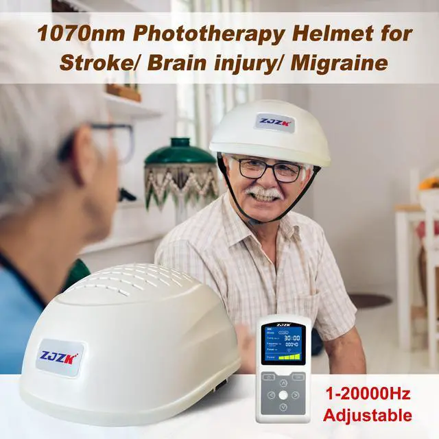 Main image of ZJZK Parkinson'S Depression Treatment 810Nm*280Diodes*60Mw  Red Light Therapy  Dementia Helmet Brain Health Portable Home Use