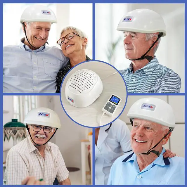 Alt view image 5 of 7 - ZJZK Parkinson'S Depression Treatment 810Nm*280Diodes*60Mw  Red Light Therapy  Dementia Helmet Brain Health Portable Home Use