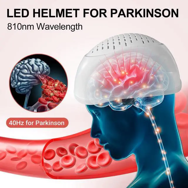 Alt view image 3 of 7 - ZJZK Led Professional Therapy Helmet 810Nm Near Infrared Light Therapy For Dementia & Depression Relief Portable Lightweight