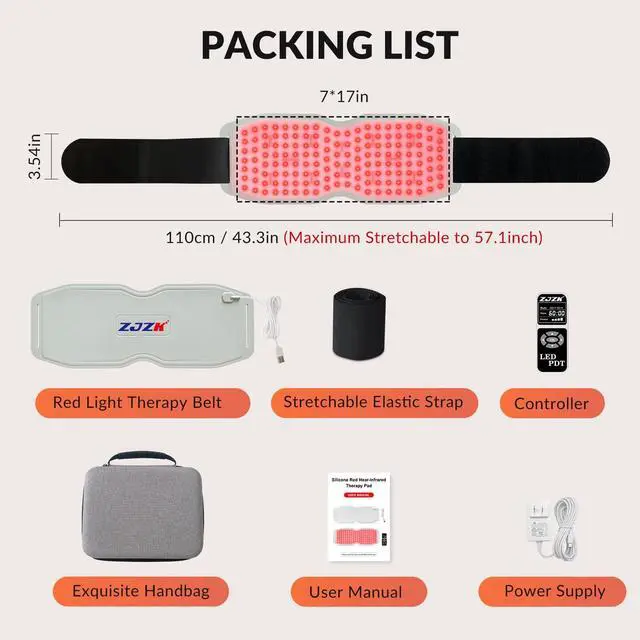 Alt view image 5 of 7 - ZJZK Red Light Therapy Arms Near Infrared Laser Devices Pet-Pro Belt For Pets The Elimination Of Pain-Causing Substances