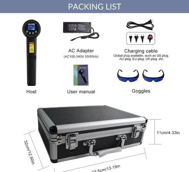 Alt view image 8 of 7 - ZJZK Handheld 5W 10x808nm 15x650nm Cold Laser Therapy Device Muscle Relax Back Neck Pain Relief Treatment Physiotherapy Instrument