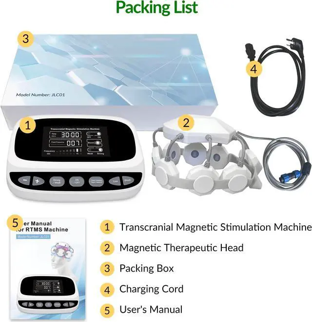 Alt view image 8 of 7 - ZJZK Tms Therapy Transcranial Magnetic Stimulation Machine For Parkinson Schizophrenia Insomnia Depression Stroke Treatment