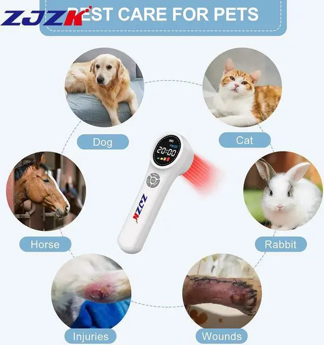 Alt view image 3 of 7 - ZJZK Cold Laser Therapy For Arthritis 16X660Nm 4X810Nm 4X980Nm Hand Held Cold Laser For People Or Animals Easy To Carry