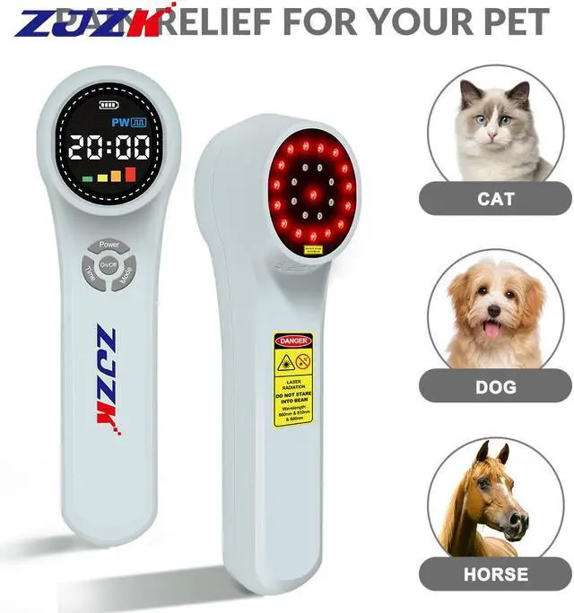 Main image of ZJZK Cold Laser Therapy For Arthritis 16X660Nm 4X810Nm 4X980Nm Hand Held Cold Laser For People Or Animals Easy To Carry Grey