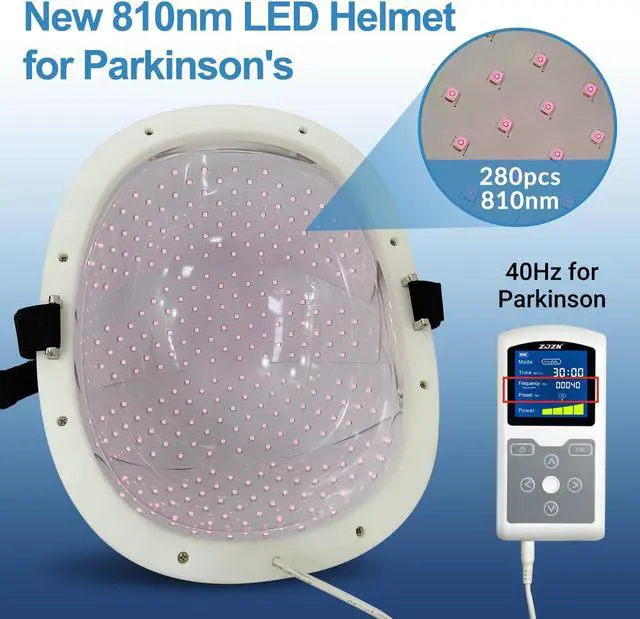 Alt view image 2 of 7 - ZJZK 810Nm Helmet For Brain Infarction Treatment 1-20000Hz Led Infrared Light Therapy For Cerebral Thrombosis Dementia