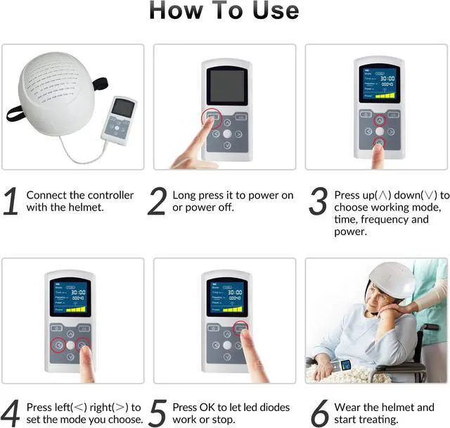 Alt view image 6 of 7 - ZJZK Brain Treatment Infrared Light Helmet Parkinson Disease Therapy 280Pcs Led 810Nm For Dementia And Mental Disorders