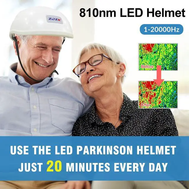 Alt view image 2 of 7 - ZJZK Parkinson'S Treatment & 810Nm Led Helmet For Cognitive Function Mood Enhancement Suitable For Hospitals Clinics Families