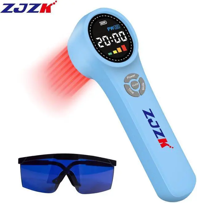Main image of ZJZK Red Light Therapy Light  24 Diodes Lllt Cold Laser Therapy For Muscle Strain Blue