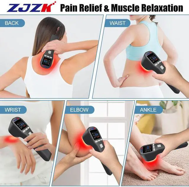 Alt view image 3 of 7 - ZJZK LLLT Cold Laser Therapy Device 4*808nm & 16*650nm Human/Vet Handheld Infrared Red Light Therapy, human,Pet Dogs Treatment Device for Muscle Pain Relief & Improve Healing