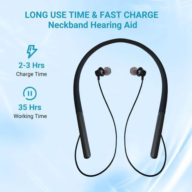 Alt view image 4 of 7 - ZJZK Hearing Aids for Seniors, Rechargeable Neckband Hearing Amplifier Devices for Adult,  Wireless Magnetic Neck Hanging Hearing Aid with Noise Cancellation, 32-channel Digital, 7 Volumes Control